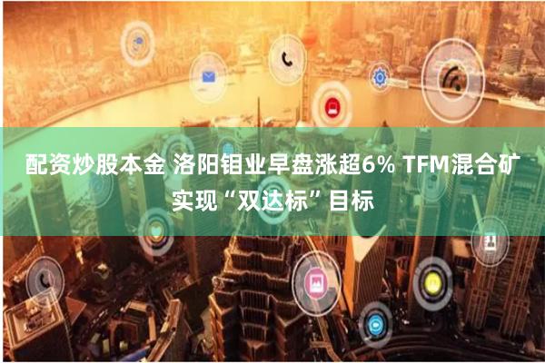 配资炒股本金 洛阳钼业早盘涨超6% TFM混合矿实现“双达标”目标